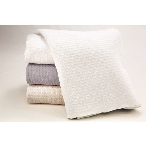 Santa Clara Thermal Blanket, 100% Cotton, Twin 66x90, 3.7 lbs, White